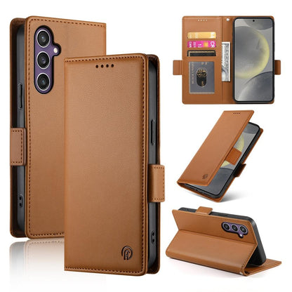Samsung Galaxy S25 5G Wallet Case - Luxury Magnetic PU Leather Flip Cover with Card Slots, Stand & Shockproof Protection