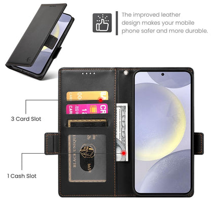 Samsung Galaxy S25+ 5G Wallet Case - Luxury Magnetic PU Leather Flip Cover with Card Slots, Stand & Shockproof Protection