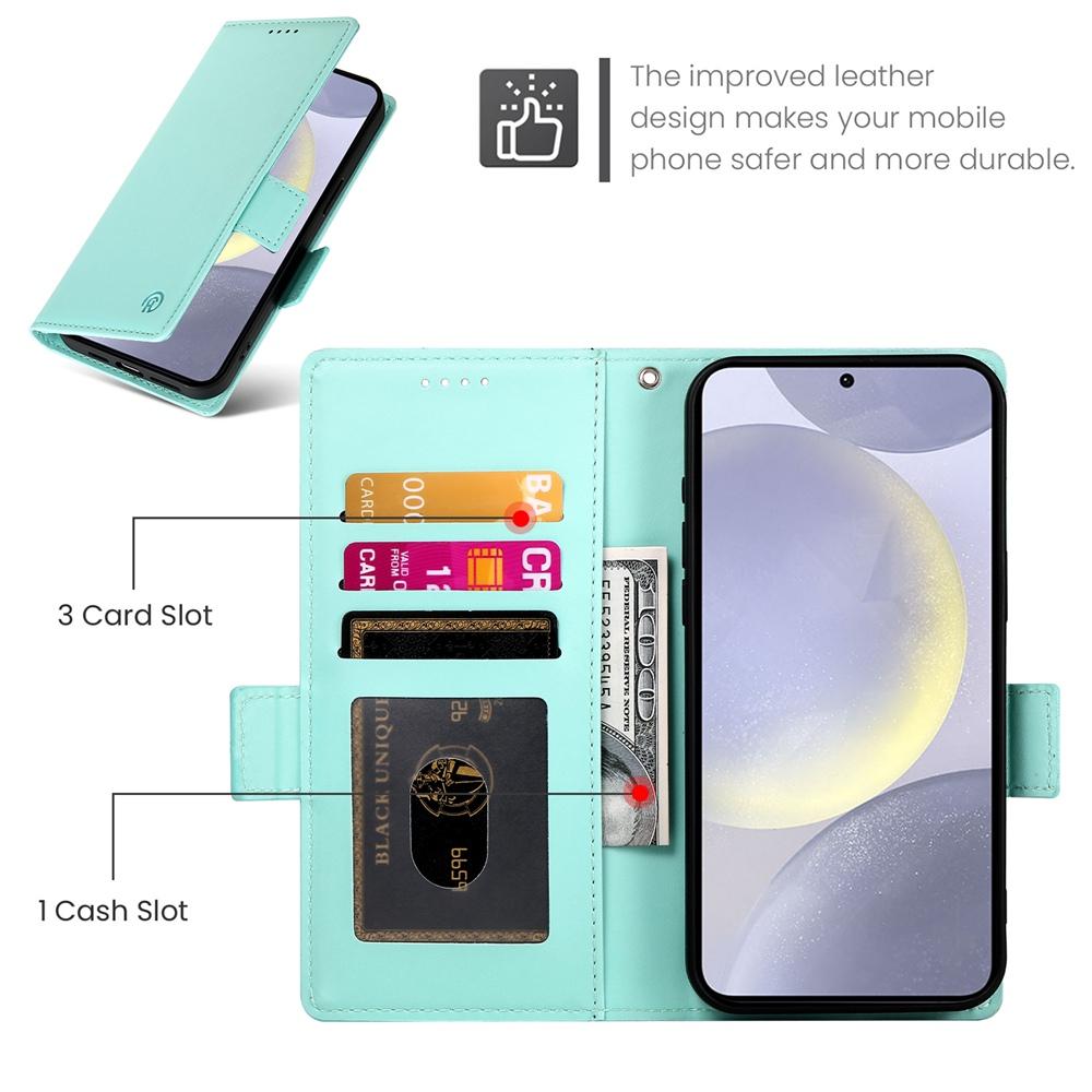 Samsung Galaxy S25+ 5G Wallet Case - Luxury Magnetic PU Leather Flip Cover with Card Slots, Stand & Shockproof Protection