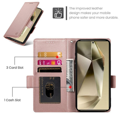 Samsung Galaxy S25 Ultra 5G Wallet Case - Luxury Magnetic PU Leather Flip Cover with Card Slots, Stand & Shockproof Protection