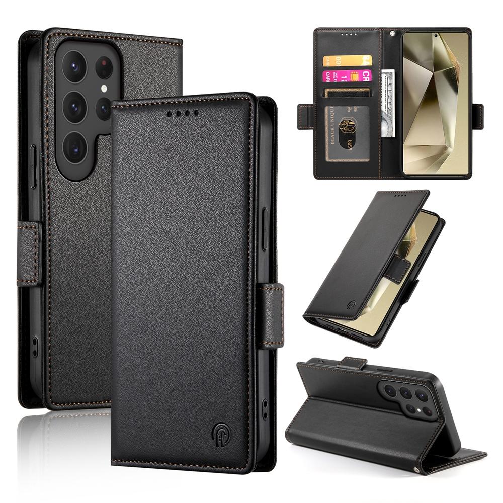 Samsung Galaxy S25 Ultra 5G Wallet Case - Luxury Magnetic PU Leather Flip Cover with Card Slots, Stand & Shockproof Protection