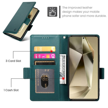 Samsung Galaxy S25 Ultra 5G Wallet Case - Luxury Magnetic PU Leather Flip Cover with Card Slots, Stand & Shockproof Protection