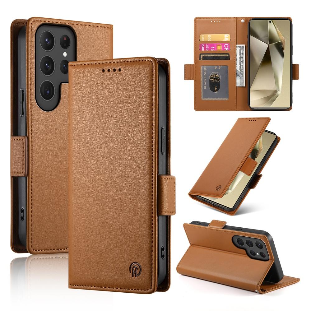 Samsung Galaxy S25 Ultra 5G Wallet Case - Luxury Magnetic PU Leather Flip Cover with Card Slots, Stand & Shockproof Protection