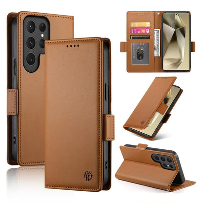 Samsung Galaxy S25 Ultra 5G Wallet Case - Luxury Magnetic PU Leather Flip Cover with Card Slots, Stand & Shockproof Protection