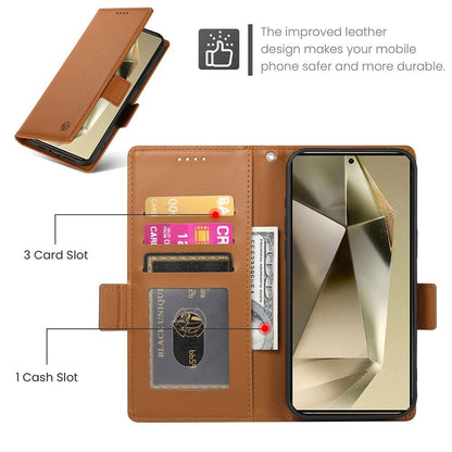 Samsung Galaxy S25 Ultra 5G Wallet Case - Luxury Magnetic PU Leather Flip Cover with Card Slots, Stand & Shockproof Protection