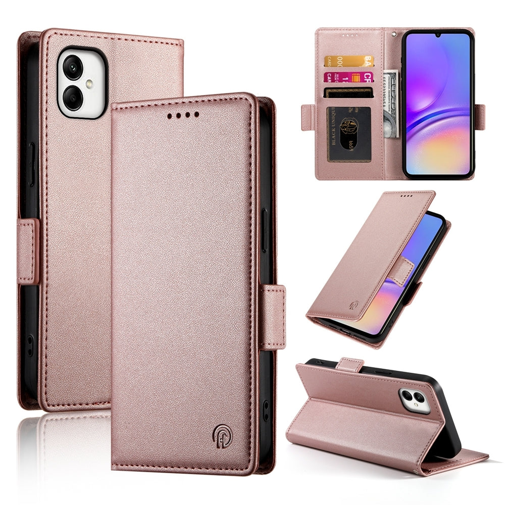 Samsung Galaxy A05 Wallet Case - Luxury Magnetic PU Leather Flip Cover with Card Slots, Stand & Shockproof Protection
