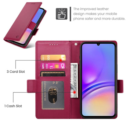 Samsung Galaxy A05 Wallet Case - Luxury Magnetic PU Leather Flip Cover with Card Slots, Stand & Shockproof Protection