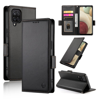 Samsung Galaxy M12 Wallet Case - Luxury Magnetic PU Leather Flip Cover with Card Slots, Stand & Shockproof Protection