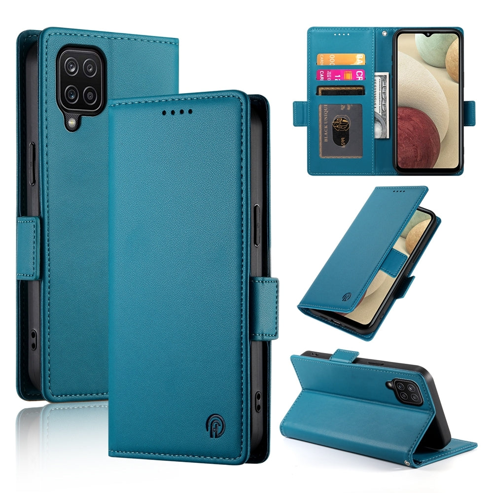 Samsung Galaxy A12 5G Wallet Case - Luxury Magnetic PU Leather Flip Cover with Card Slots, Stand & Shockproof Protection