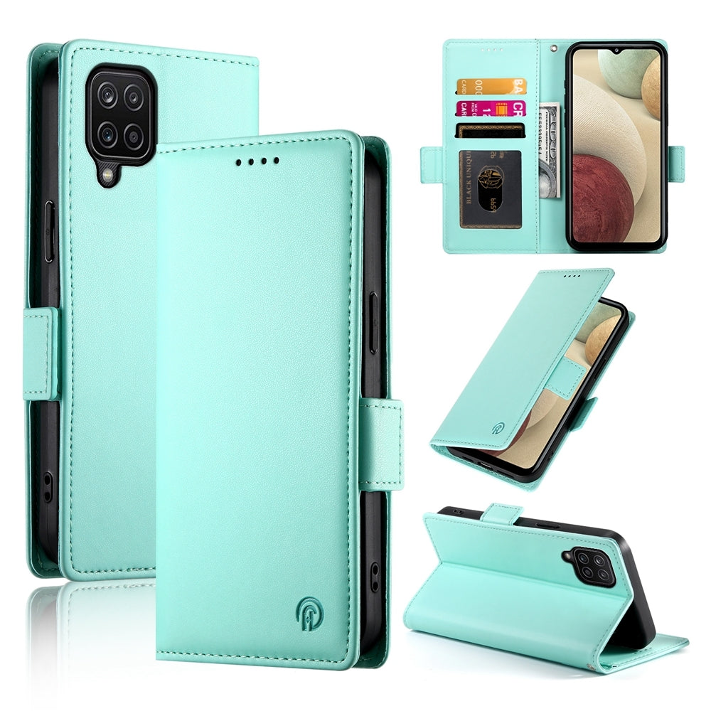 Samsung Galaxy A12 5G Wallet Case - Luxury Magnetic PU Leather Flip Cover with Card Slots, Stand & Shockproof Protection