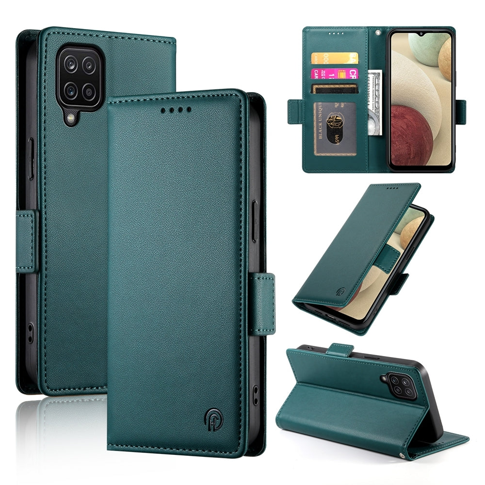 Samsung Galaxy A12 5G Wallet Case - Luxury Magnetic PU Leather Flip Cover with Card Slots, Stand & Shockproof Protection