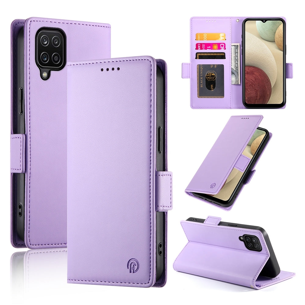 Samsung Galaxy M12 Wallet Case - Luxury Magnetic PU Leather Flip Cover with Card Slots, Stand & Shockproof Protection