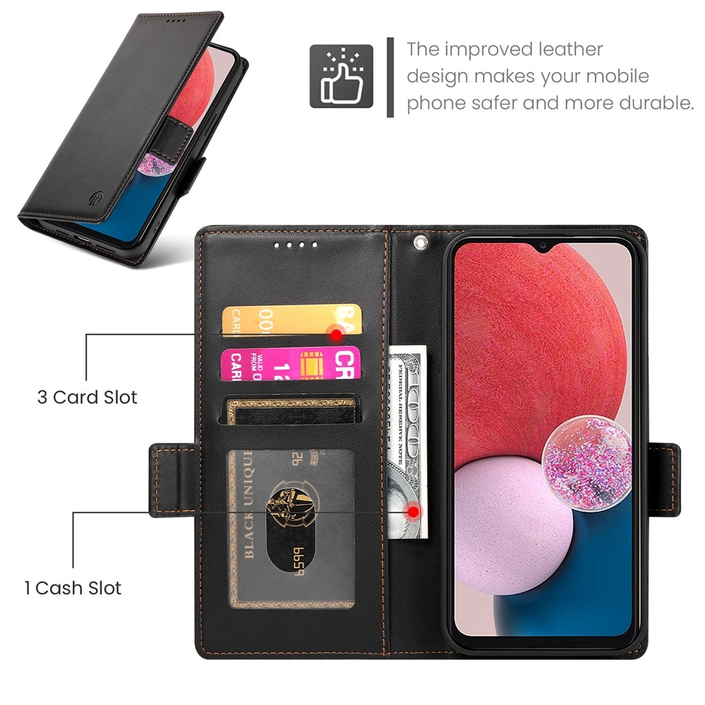 Samsung Galaxy A13 4G/5G Wallet Case - Luxury Magnetic PU Leather Flip Cover with Card Slots, Stand & Shockproof Protection