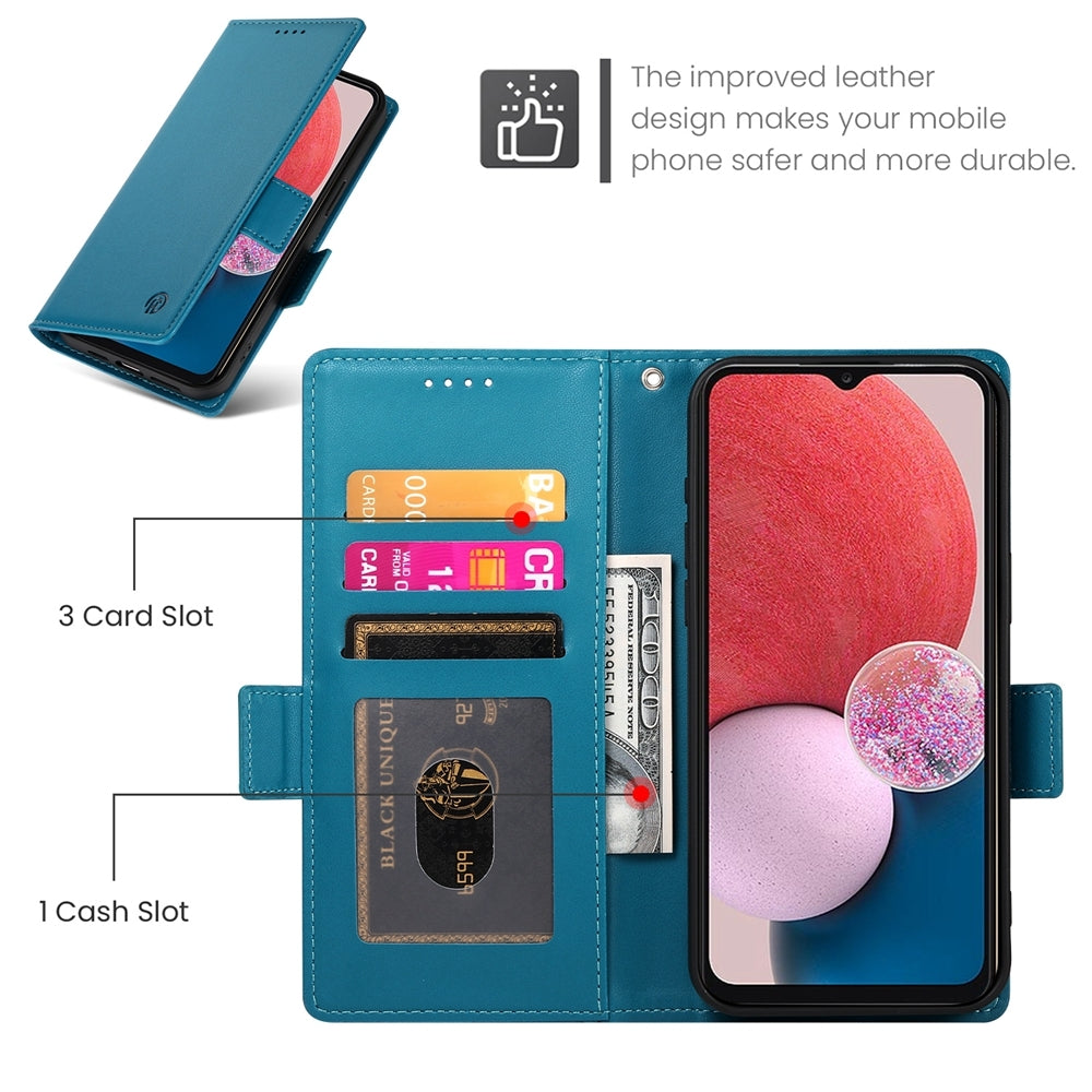 Samsung Galaxy A04s Wallet Case - Luxury Magnetic PU Leather Flip Cover with Card Slots, Stand & Shockproof Protection