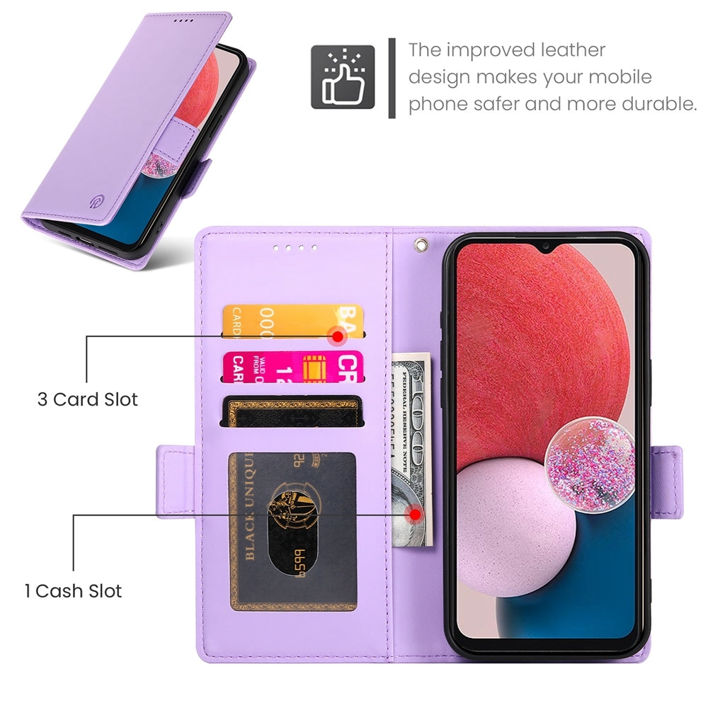 Samsung Galaxy A04s Wallet Case - Luxury Magnetic PU Leather Flip Cover with Card Slots, Stand & Shockproof Protection
