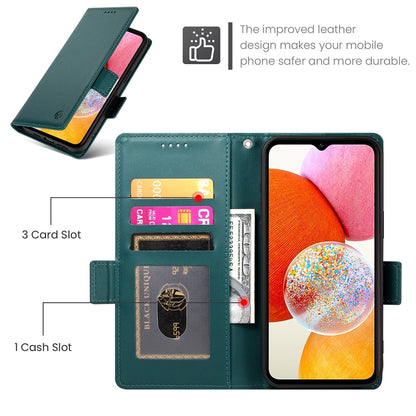 Samsung Galaxy A14 4G/5G Wallet Case - Luxury Magnetic PU Leather Flip Cover with Card Slots, Stand & Shockproof Protection