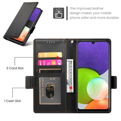 Samsung Galaxy A22 4G Wallet Case - Luxury Magnetic PU Leather Flip Cover with Card Slots, Stand & Shockproof Protection