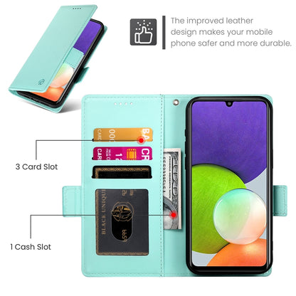 Samsung Galaxy A22 4G Wallet Case - Luxury Magnetic PU Leather Flip Cover with Card Slots, Stand & Shockproof Protection