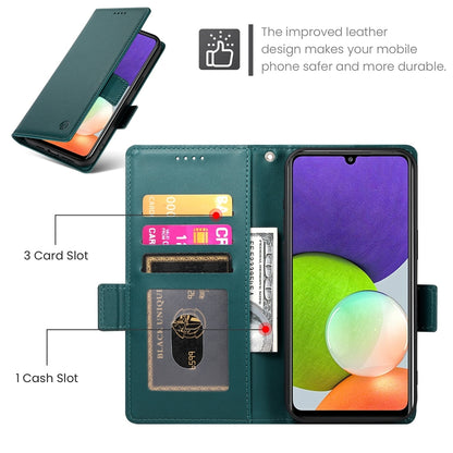 Samsung Galaxy A22 4G Wallet Case - Luxury Magnetic PU Leather Flip Cover with Card Slots, Stand & Shockproof Protection