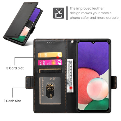 Samsung Galaxy A22 5G Wallet Case - Luxury Magnetic PU Leather Flip Cover with Card Slots, Stand & Shockproof Protection