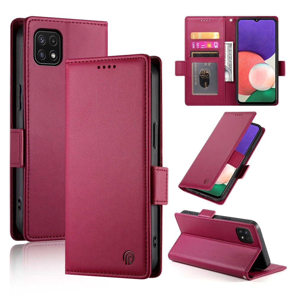 Samsung Galaxy A22 5G Wallet Case - Luxury Magnetic PU Leather Flip Cover with Card Slots, Stand & Shockproof Protection