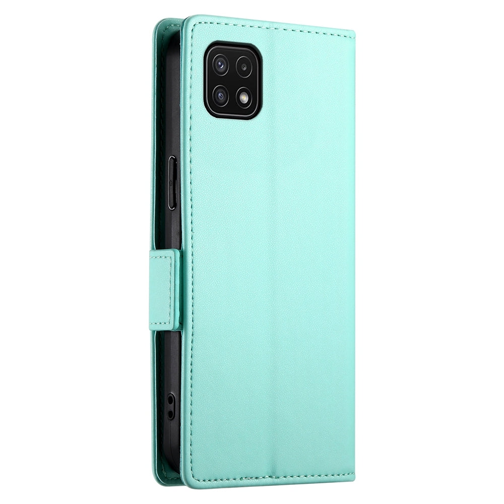 Samsung Galaxy A22 5G Wallet Case - Luxury Magnetic PU Leather Flip Cover with Card Slots, Stand & Shockproof Protection