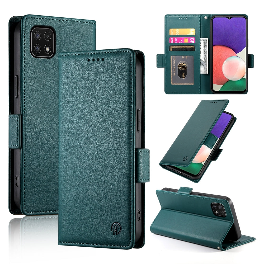 Samsung Galaxy A22 5G Wallet Case - Luxury Magnetic PU Leather Flip Cover with Card Slots, Stand & Shockproof Protection