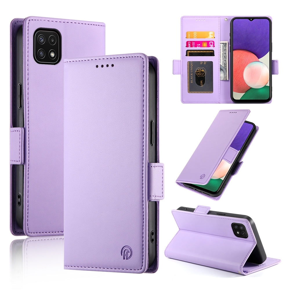 Samsung Galaxy A22 5G Wallet Case - Luxury Magnetic PU Leather Flip Cover with Card Slots, Stand & Shockproof Protection