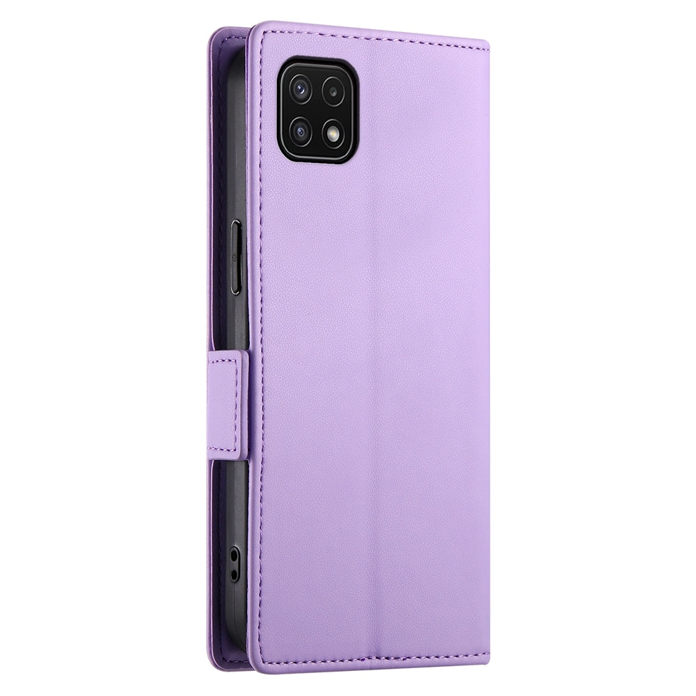 Samsung Galaxy A22 5G Wallet Case - Luxury Magnetic PU Leather Flip Cover with Card Slots, Stand & Shockproof Protection
