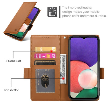 Samsung Galaxy A22 5G Wallet Case - Luxury Magnetic PU Leather Flip Cover with Card Slots, Stand & Shockproof Protection