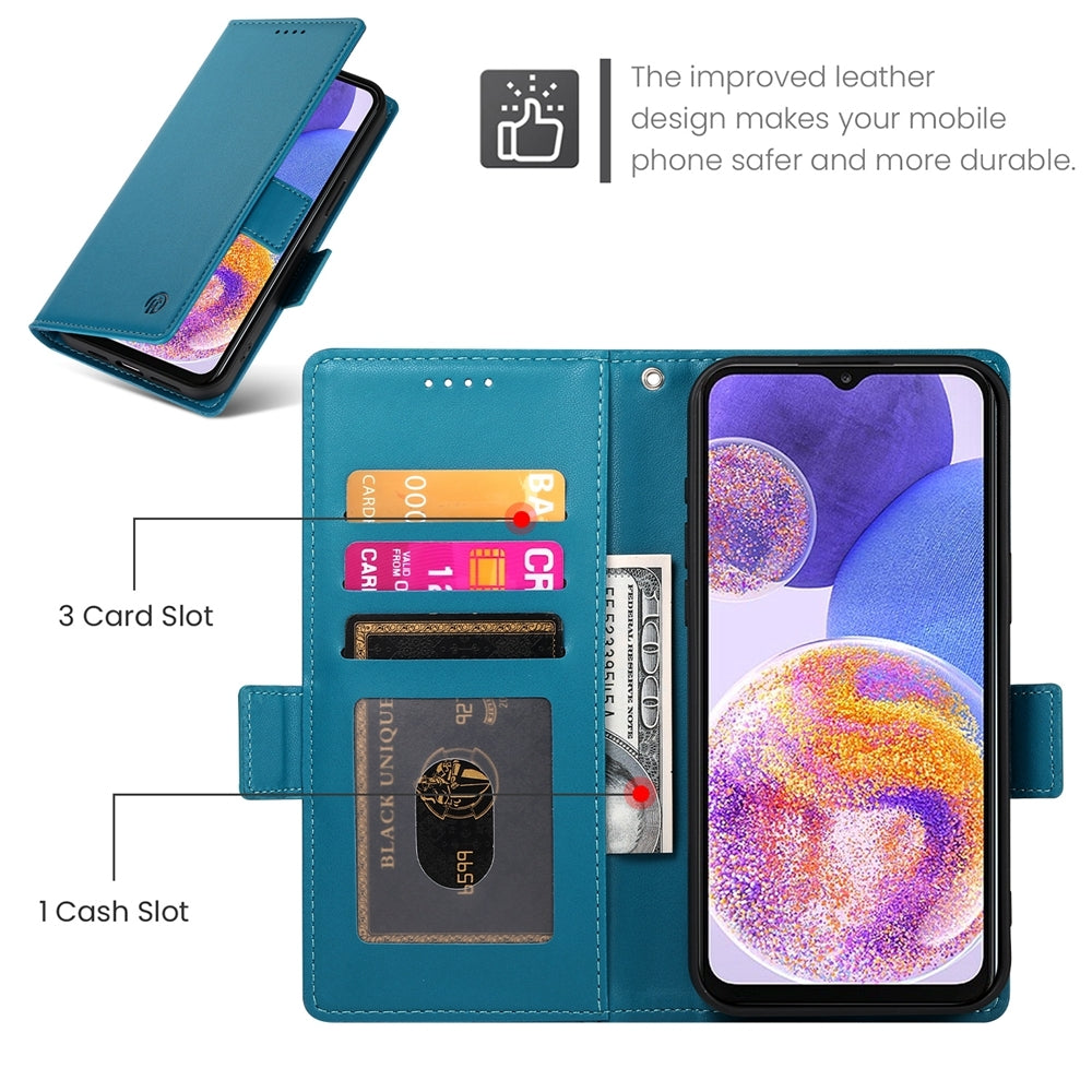 Samsung Galaxy A23 4G/5G Wallet Case - Luxury Magnetic PU Leather Flip Cover with Card Slots, Stand & Shockproof Protection