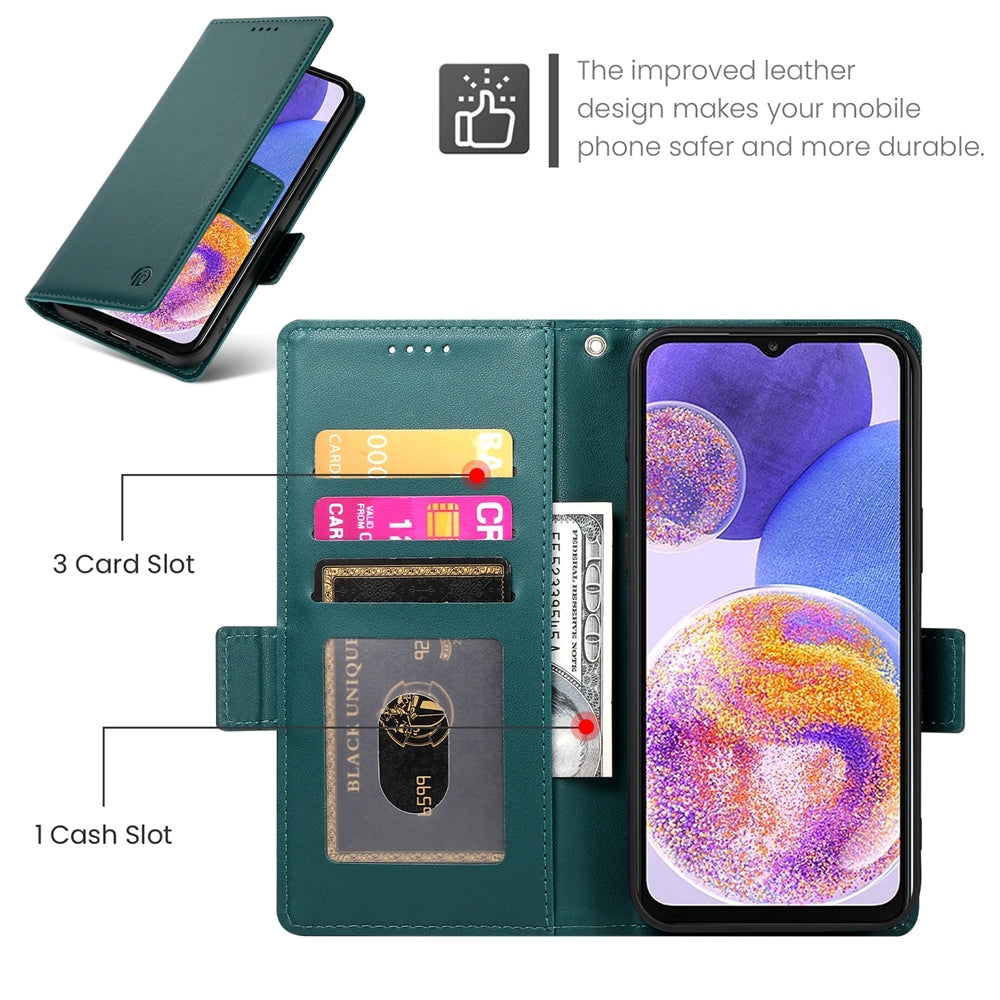 Samsung Galaxy A23 4G/5G Wallet Case - Luxury Magnetic PU Leather Flip Cover with Card Slots, Stand & Shockproof Protection