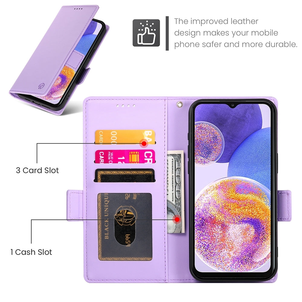 Samsung Galaxy A23 4G/5G Wallet Case - Luxury Magnetic PU Leather Flip Cover with Card Slots, Stand & Shockproof Protection