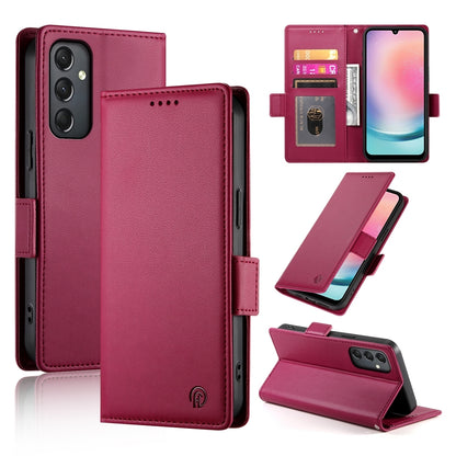 Samsung Galaxy A24 4G Global Wallet Case - Luxury Magnetic PU Leather Flip Cover with Card Slots, Stand & Shockproof Protection