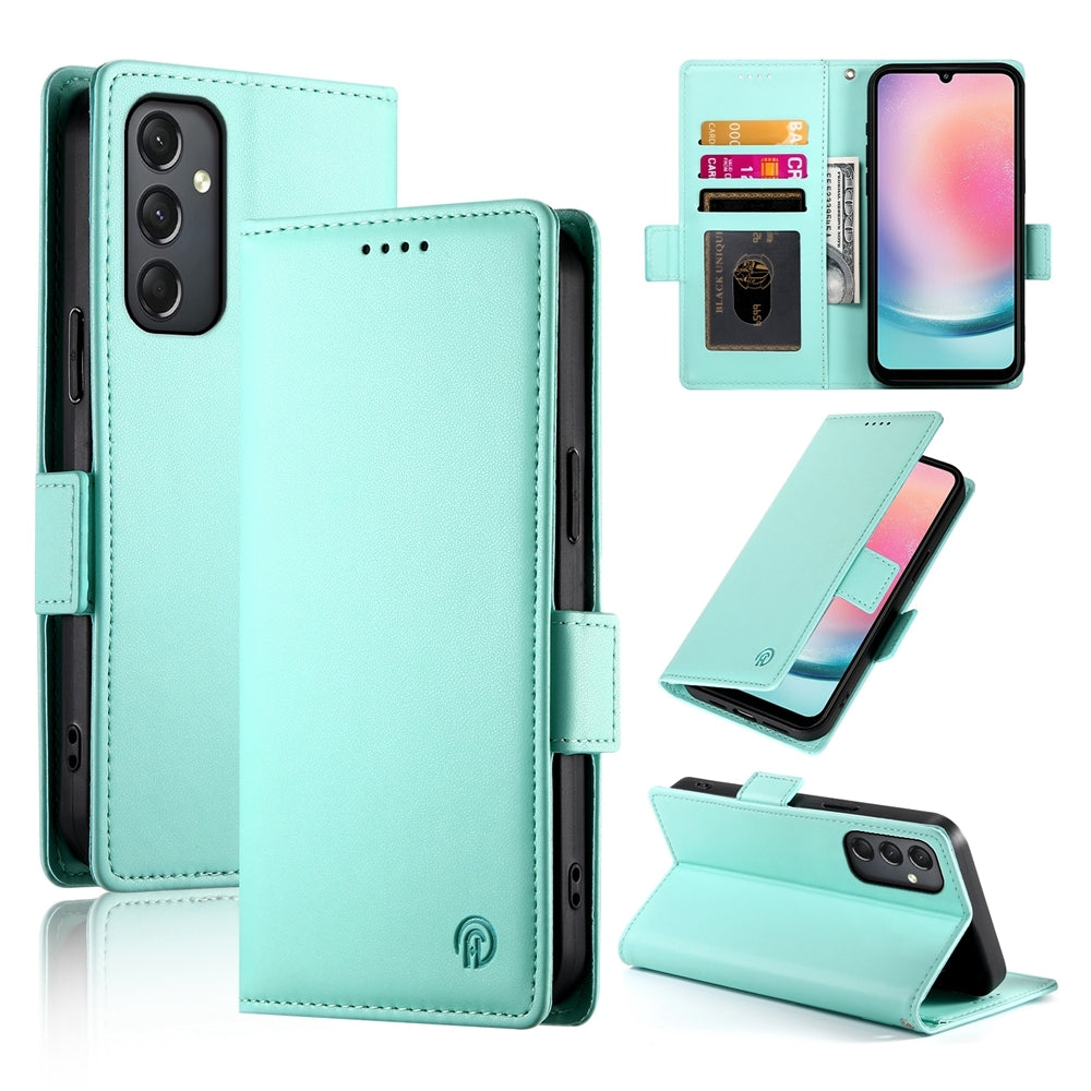 Samsung Galaxy A24 4G Global Wallet Case - Luxury Magnetic PU Leather Flip Cover with Card Slots, Stand & Shockproof Protection