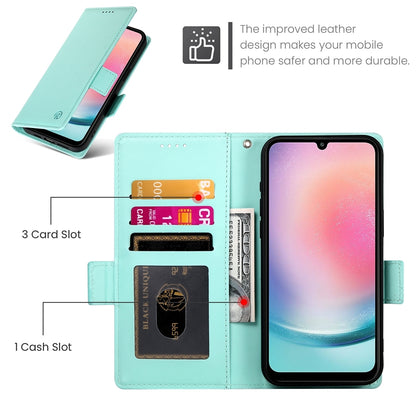 Samsung Galaxy A24 4G Global Wallet Case - Luxury Magnetic PU Leather Flip Cover with Card Slots, Stand & Shockproof Protection