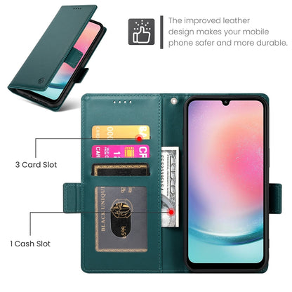 Samsung Galaxy A24 4G Global Wallet Case - Luxury Magnetic PU Leather Flip Cover with Card Slots, Stand & Shockproof Protection