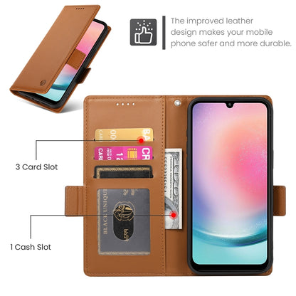 Samsung Galaxy A24 4G Global Wallet Case - Luxury Magnetic PU Leather Flip Cover with Card Slots, Stand & Shockproof Protection