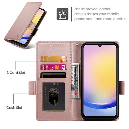 Samsung Galaxy A25 5G Global Wallet Case - Luxury Magnetic PU Leather Flip Cover with Card Slots, Stand & Shockproof Protection