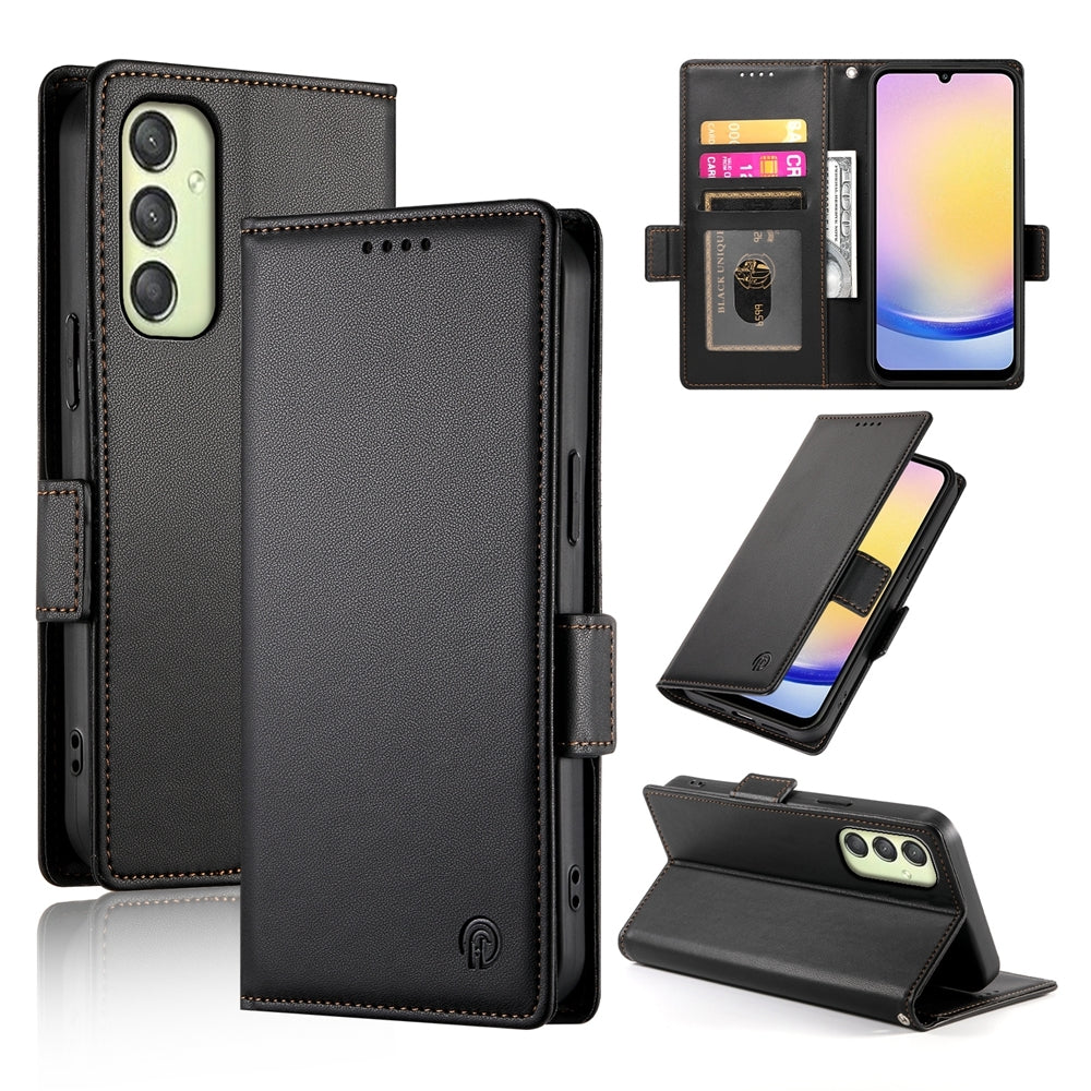 Samsung Galaxy A25 5G Global Wallet Case - Luxury Magnetic PU Leather Flip Cover with Card Slots, Stand & Shockproof Protection