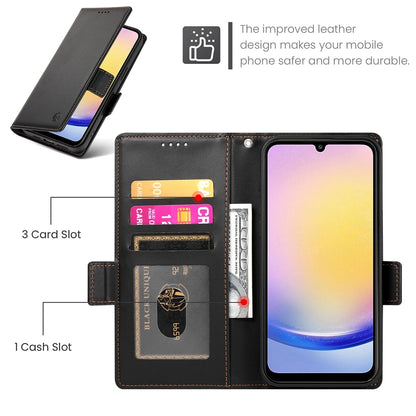 Samsung Galaxy A25 5G Global Wallet Case - Luxury Magnetic PU Leather Flip Cover with Card Slots, Stand & Shockproof Protection