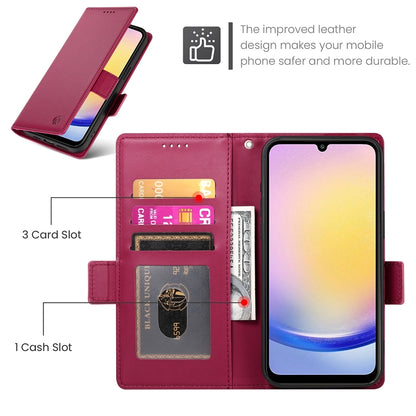 Samsung Galaxy A25 5G Global Wallet Case - Luxury Magnetic PU Leather Flip Cover with Card Slots, Stand & Shockproof Protection