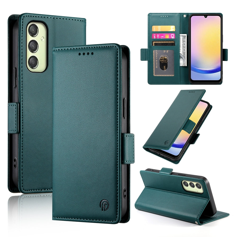 Samsung Galaxy A25 5G Global Wallet Case - Luxury Magnetic PU Leather Flip Cover with Card Slots, Stand & Shockproof Protection