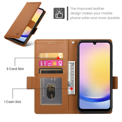 Samsung Galaxy A25 5G Global Wallet Case - Luxury Magnetic PU Leather Flip Cover with Card Slots, Stand & Shockproof Protection