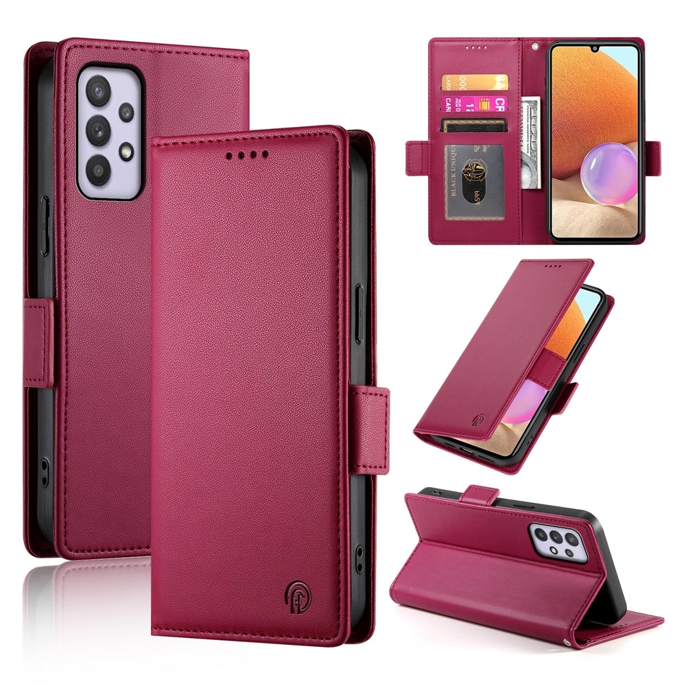 Samsung Galaxy A32 4G Wallet Case - Luxury Magnetic PU Leather Flip Cover with Card Slots, Stand & Shockproof Protection