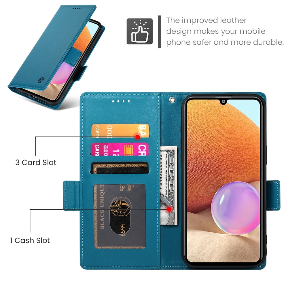 Samsung Galaxy A32 4G Wallet Case - Luxury Magnetic PU Leather Flip Cover with Card Slots, Stand & Shockproof Protection