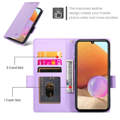 Samsung Galaxy A32 4G Wallet Case - Luxury Magnetic PU Leather Flip Cover with Card Slots, Stand & Shockproof Protection