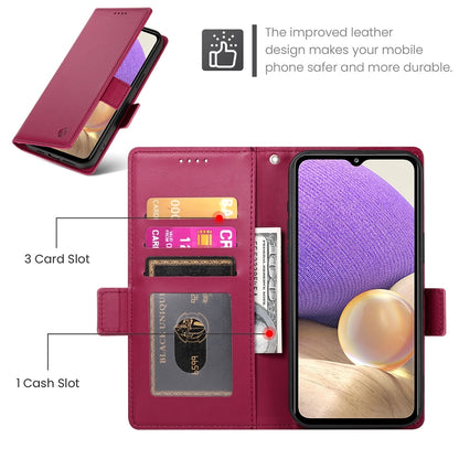 Samsung Galaxy M32 5G Wallet Case - Luxury Magnetic PU Leather Flip Cover with Card Slots, Stand & Shockproof Protection