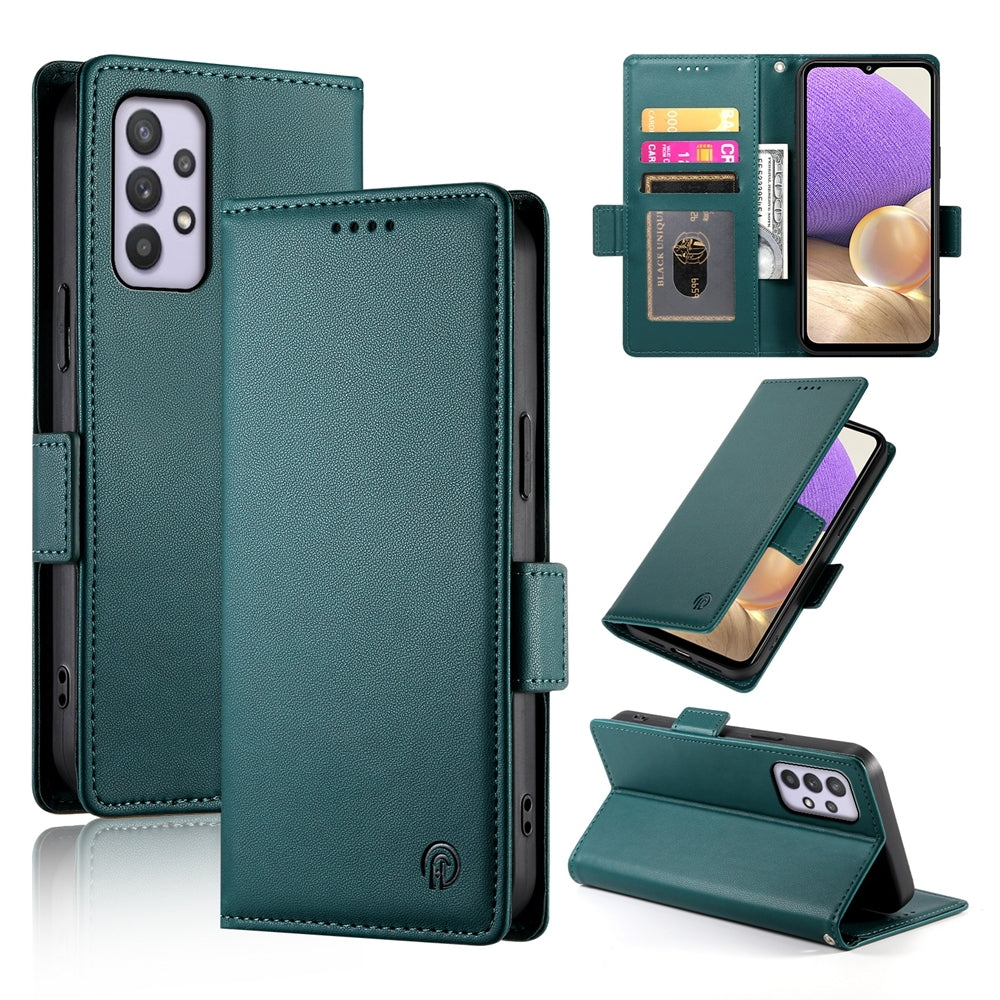 Samsung Galaxy M32 5G Wallet Case - Luxury Magnetic PU Leather Flip Cover with Card Slots, Stand & Shockproof Protection