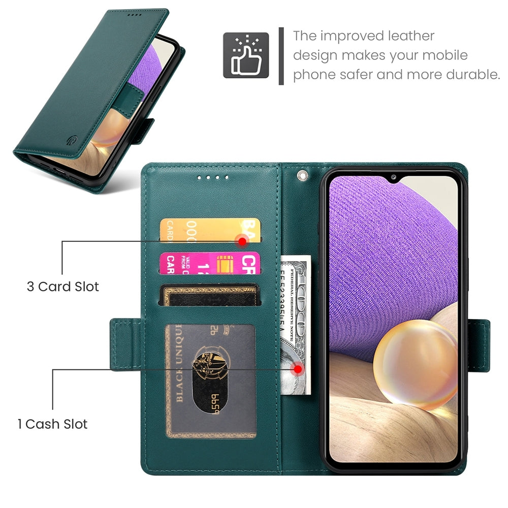 Samsung Galaxy A32 5G Wallet Case - Luxury Magnetic PU Leather Flip Cover with Card Slots, Stand & Shockproof Protection